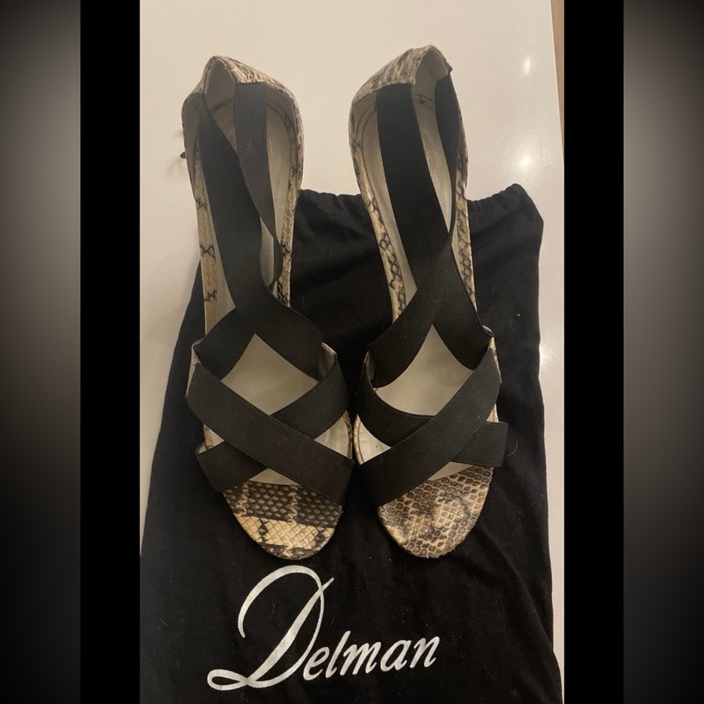 Vintage snakeskin sandals by Delman